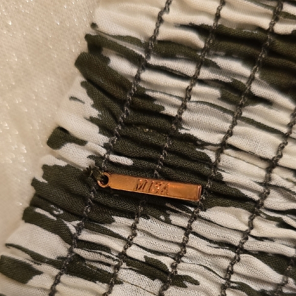 Misa Los Angeles Military Green and White Abstract Joggers - Picture 8 of 16